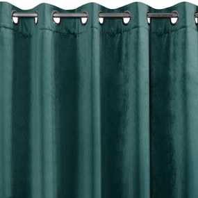 ZATEMŇOVACÍ ZÁVES NA KRÚŽKOCH RIA 140X250 CM TMAVÁ TYRKYSOVÁ