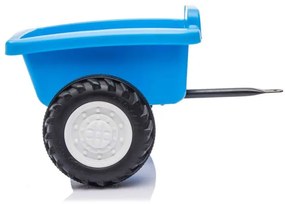 LEAN TOYS Batériový traktor s prívesom A009 modrý