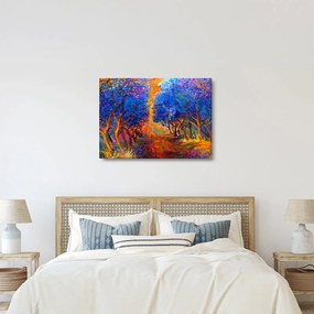 Obraz - jesenné koruny stromov, moderný impresionizmus (70x50 cm)