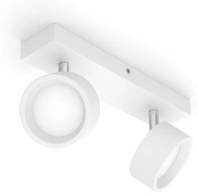 Philips 8720169174764 bodové LED svietidlo Bracia, biela, 2x 5,5 W 2x550lm 2700K IP20
