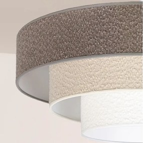 Brilagi - Prisadený luster LUNETA 3xE27/60W/230V pr. 80 cm sivá/krémová/biela
