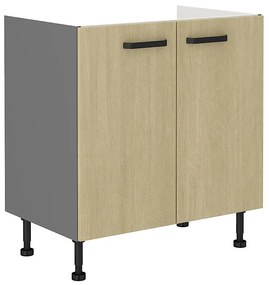 Kuchynská skrinka SCANDI jedľa/antracitová 80zl 2f bb