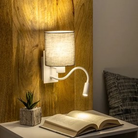 Brilagi - LED Nástenná lampa NUBILA 1xE27/25W/230V + LED/3W biela/antracit