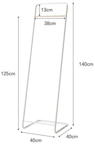 Biely kovový stojan na oblečenie Tower – YAMAZAKI