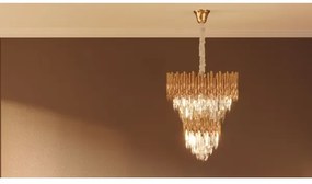 MAXLIGHT P0283 - Luster na reťazi VOGUE 16xE14/40W/230V pr. 60 cm zlatá
