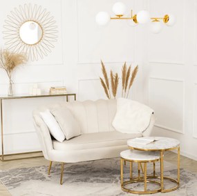 Vintino zamatová sedačka ZORAYA krémová