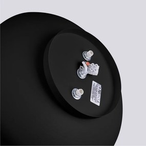 Čierne stropné svietidlo ø 30 cm Blacko – Sollux