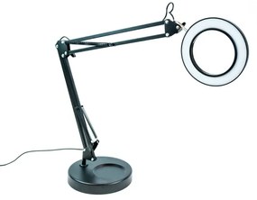 Brilagi - LED Stmievateľná stolná lampa s lupou LED/12W/5V 3000/4200/6000K čierna