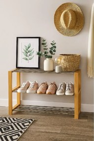 Noela Oceľový botník v dekore dreva NEX 3 poschodia