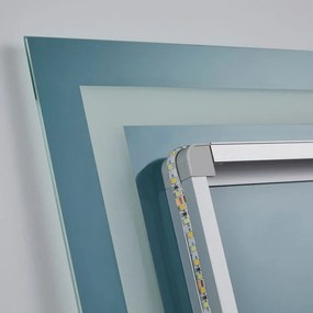 AQUAMARIN kúpeľňové zrkadlo s LED osvetlením, 100 x 70 cm