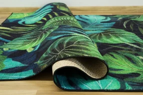 Koberec Palmové listy Monstera zelený