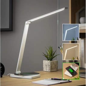 Brilagi - LED stmievateľná dotyková stolná lampa s bezdrôtovým nabíjaním QI LED/7W/5V 3000/4000/6000K biela