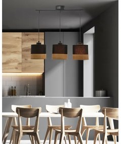 Luster na lanku PORTO 3xE27/60W/230V čierna/hnedá