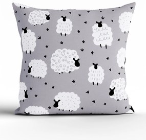 Bavlnená obliečka na vankúš Renforcé 40 × 40 cm - Ovečky