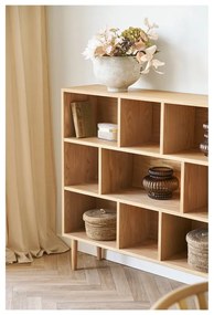 Knižnica v dekore duba v prírodnej farbe 30x104,5x112 cm Oshawa – House Nordic