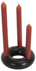 Svietniky The home deco factory SUPPORT 3 BOUGIES NOIR M24
