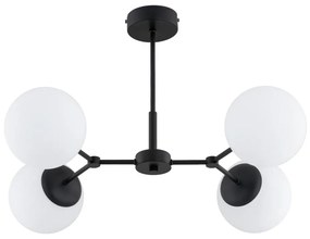 Luster na tyči FOTON 4xE14/10W/230V čierna