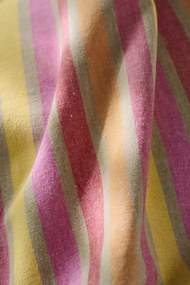 Ib Laursen Bavlnená utierka Multicoloured Stripes Orange