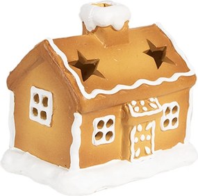 Keramický svietnik perníková chalúpka Gingerbread House - 11 * 8 * 10 cm