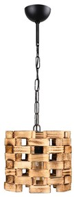 Závesné svietidlo v prírodnej farbe s dreveným tienidlom ø 20 cm Match – Squid Lighting