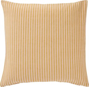 Ib Laursen Povlak na polštář Linea Mustard / Light Pink stripes 45 × 45 cm