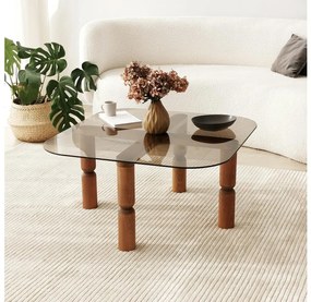 Asir Konferenčný stolík KEI 40x80 cm hnedá/bronzová 552NOS2265