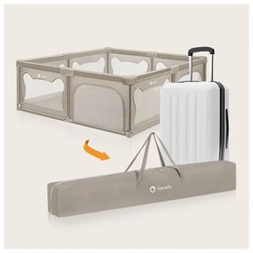 Lionelo - Hracia ohrádka WILLOW XL béžová