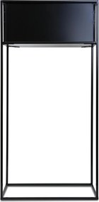 KOVOVÝ KVETINÁČ SO STOJANOM RECT 90X24X44 CM ČIERNA