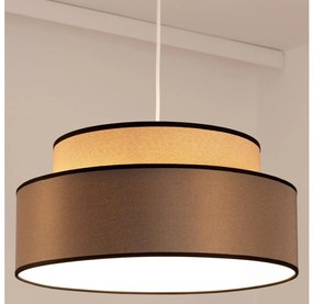 Luster na lanku GRACE 1xE27/60W/230V pr. 40 cm béžová/hnedá