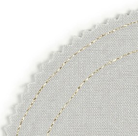Ľanové prestieranie myška svetlosivá so zlatom 39x35cm