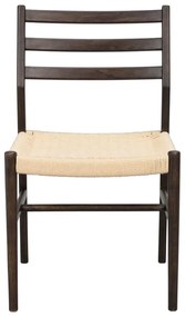 Jedálenská stolička v tmavohnedo-prírodnej farbe v súprave 2 ks Harlan – Rowico