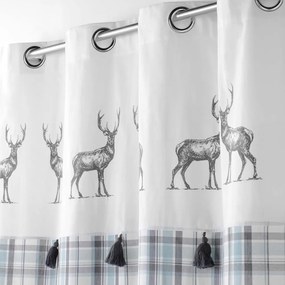 Bielo-modrý záves 140x240 cm Megeve – douceur d'intérieur