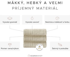 Osuška Comfort Maxi 100x200 cm krémová, 100% bavlna