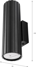 Brilagi - Nástenné svietidlo CRISPINA 2xGU10/10W/230V 20 cm čierne