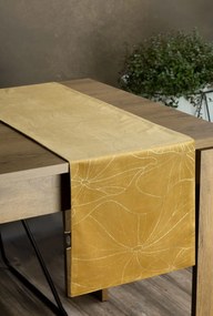 Dekorstudio Elegantný zamatový behúň na stôl BLINK 18 zlatý Rozmer behúňa (šírka x dĺžka): 35x180cm