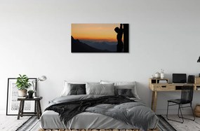 Obraz na plátne Ježiš ukrižovaný slnko 125x50 cm