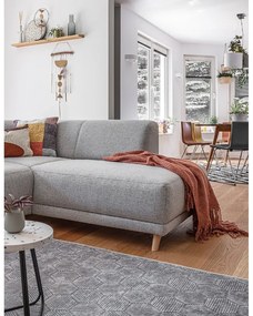 Svetlosivá rozkladacia/s úložným priestorom rohová pohovka (pravý roh/do L) Classy Sophie – Miuform