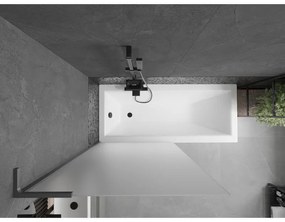 Mexen Next L, 1-krídlová vaňová zástena 90 x 150 cm, 6mm sklo námraza, grafitový profil, 895-090-000-03-30-95