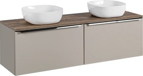 Comad Kúpeľňová skrinka s doskovými umývadlami set Santa Fe Taupe 160 sivohnedá/dub santa fe
