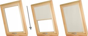 Dekodum Termoizolačná roleta na strešné okno typu VELUX MK08/M08/308 Farba látky: Navy Silver, Farba profilu: Borovica