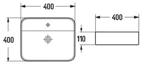 Mexen Sofia, umývadlo na dosku 40 x 40 x 11 cm, biela, 22154000