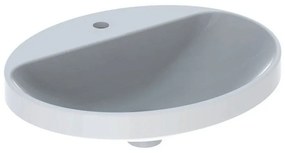 GEBERIT VariForm oválne zápustné umývadlo s otvorom, bez prepadu, 550 x 450 mm, biela, 500.722.01.2