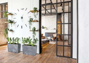 PLASTOVÝ KVETINÁČ BLOOM 36X56 CM IMITÁCIA BETÓNU SIVÁ