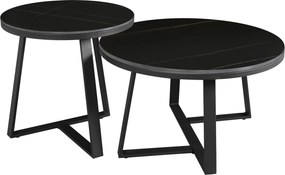 XXXLutz KONFERENČNÝ STOLÍK, čierna, kameň, 69/69/40 cm MID.YOU - Stolíky do obývačky - 001821010201