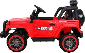 Ramiz Detské terénne auto Full Time 4WD červené na diaľkové ovládanie + pohon 4x4 + LED audio + úložný priestor