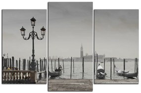 Obraz na plátne - Veľký kanál a gondoly v Benátkach 1114QC (105x70 cm)