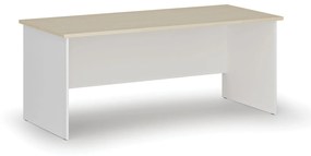 Kancelársky písací stôl rovný PRIMO WHITE, 1800 x 800 mm, biela/wenge