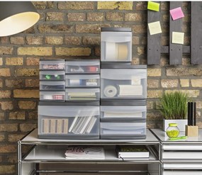 2. akosť - S - Zásuvka, úložný box výsuvný, transparentný Rotho SYSTEMIX