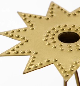 Svietniky na vianočný stromček HDLeaves, starožitná mosadz, 4 ks