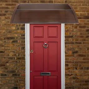 SPRINGOS Strecha, prístrešok na vchodové, balkónové a terasové dvere 120×80 cm – hnedá HA7473